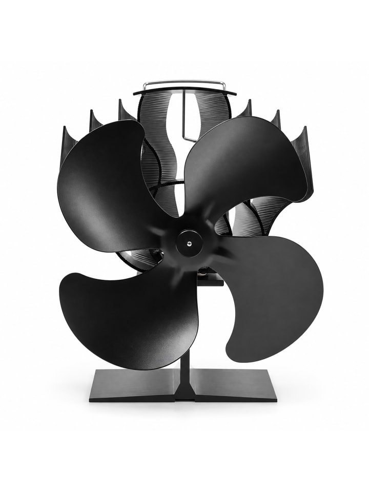 Kaminventilator in Schwarz - (B)17,5 x (H)19 x (T)11,5 cm