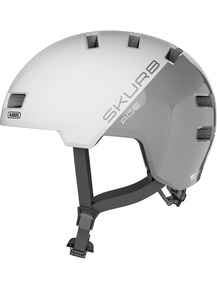 Fahrradhelm Skurb ACE in silver white