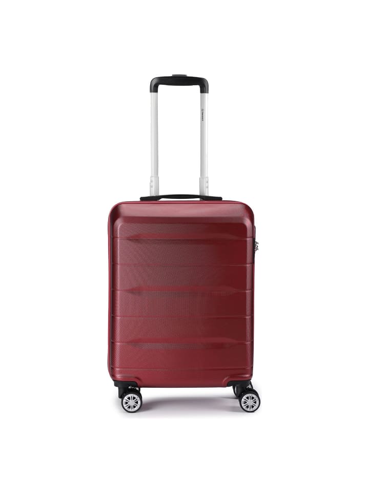 5583 4 Rollen Kabinentrolley 55 cm granatrot