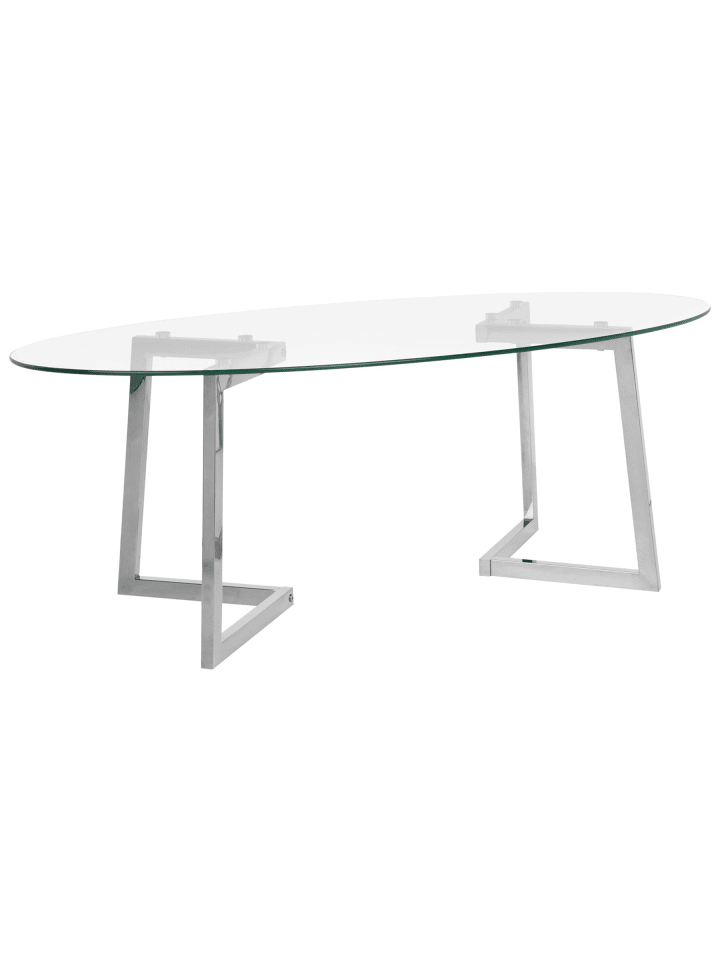 Couchtisch FRESNO in Transparent/Silber - (W) 60 x (H) 45 x (L) 120 cm