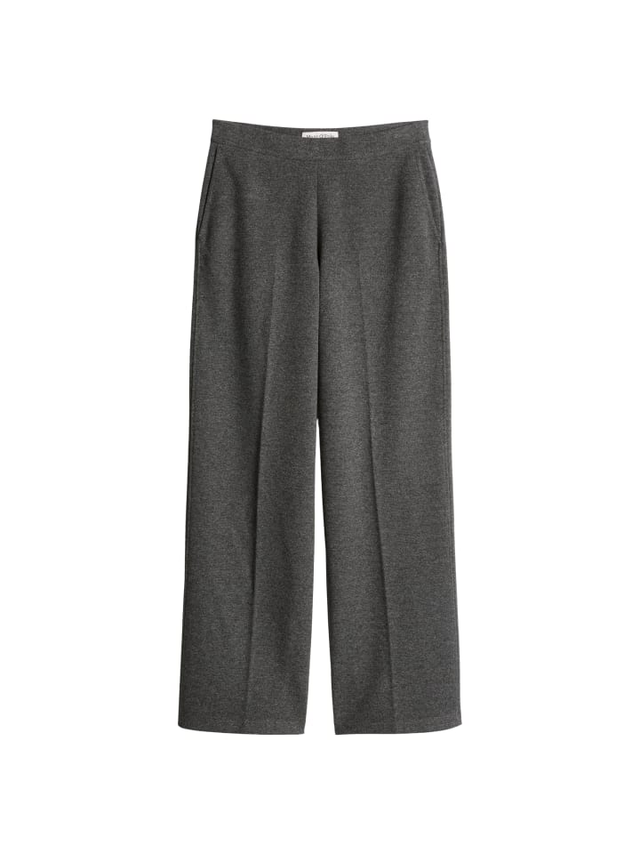 Tweed-Jerseyhose relaxed in Dark Grey