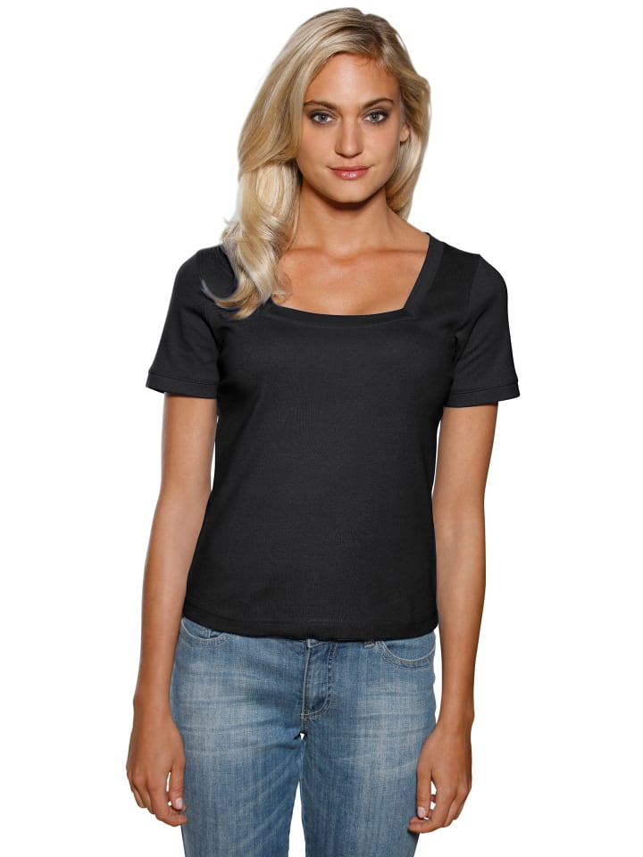 Carré-Shirt in schwarz