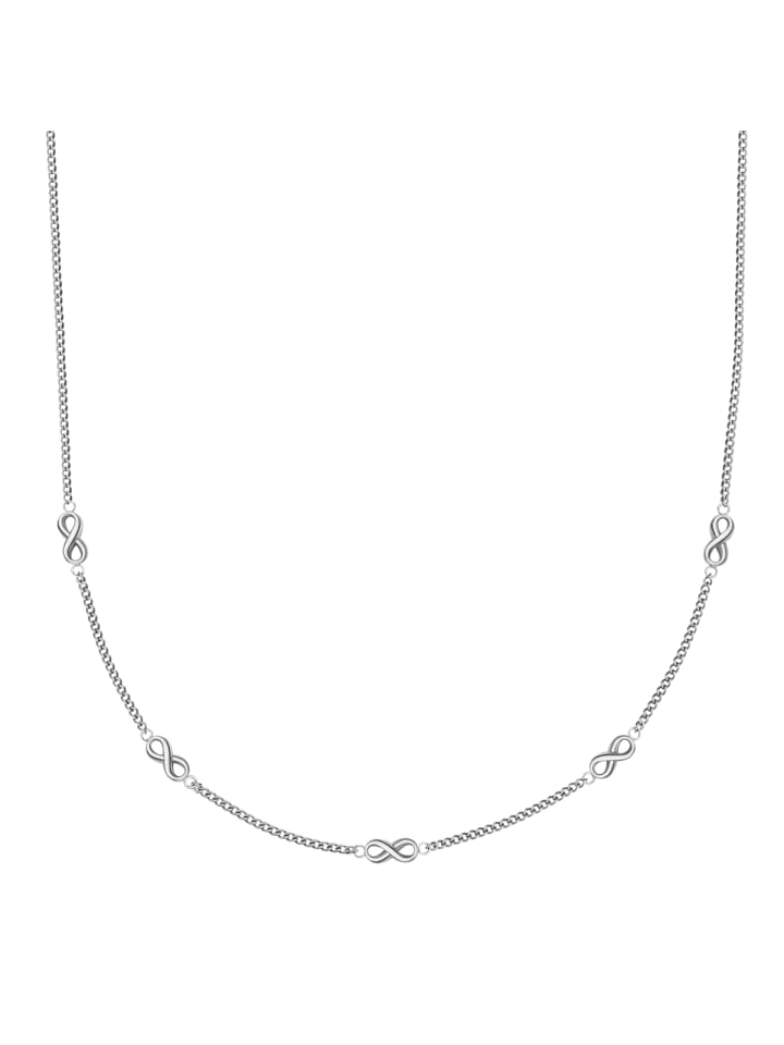 Halskette Infinity aus Edelstahl in silber