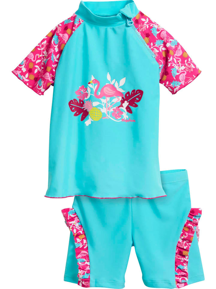 UV-Schutz Bade-Set Flamingo in Türkis