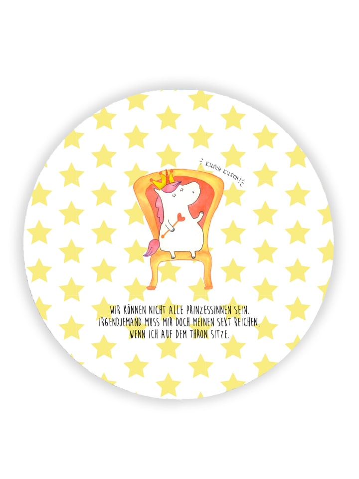 Magnet Einhorn Prinzessin mit Spruch in Weiß
