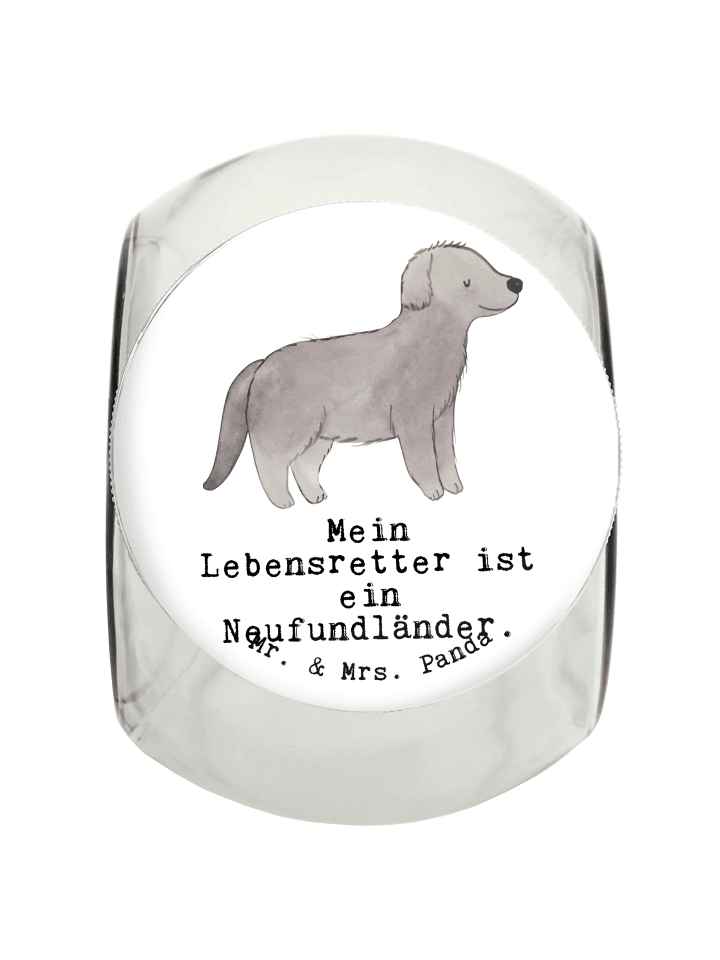 Leckerli Glas Neufundländer Lebensretter mit Sp... in Weiß