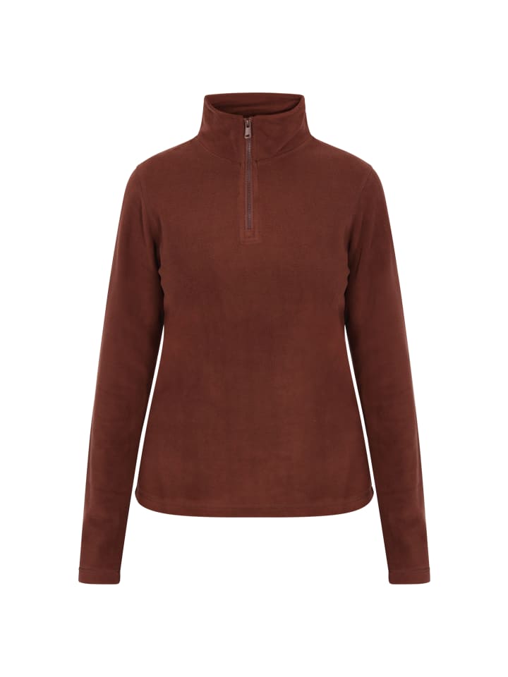 Damen Fleecepullover in Braun