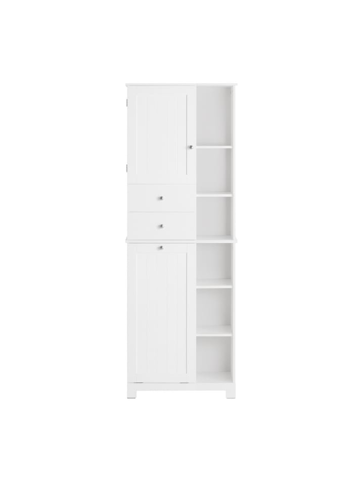 Badezimmerschrank in Mattweiß - (W) 37 x (H) 170 x (L) 60 cm