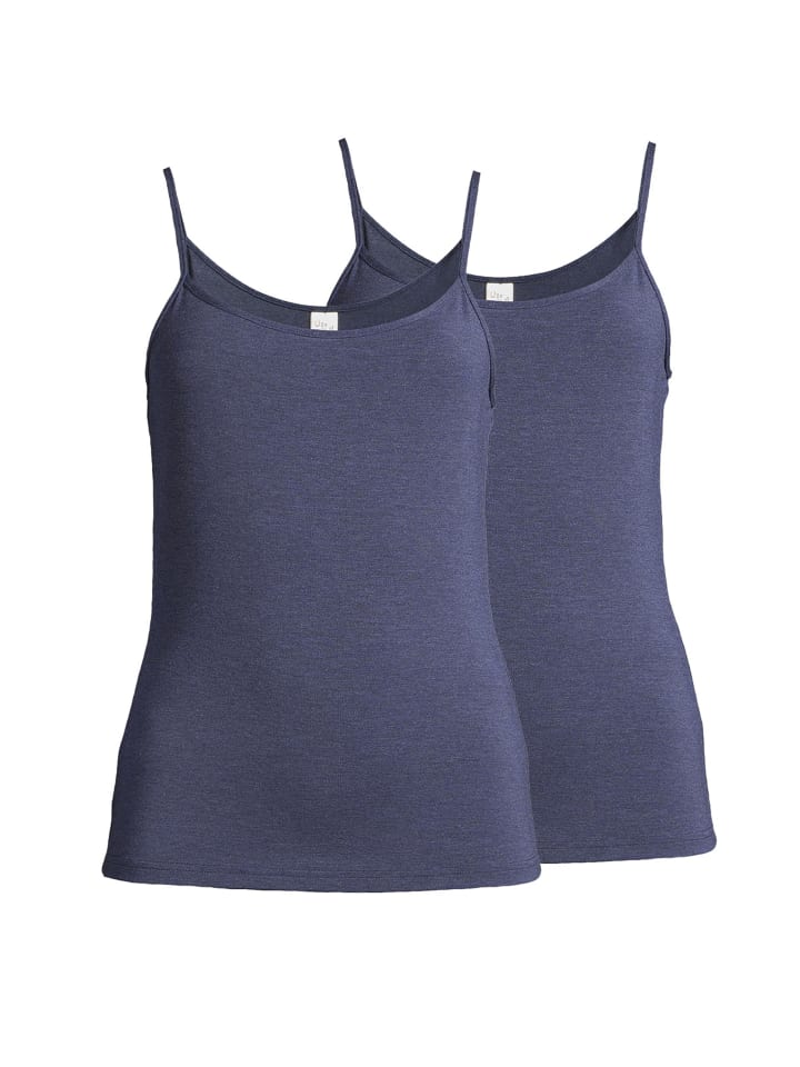 Spaghetti Top Light & Easy in Denim melange