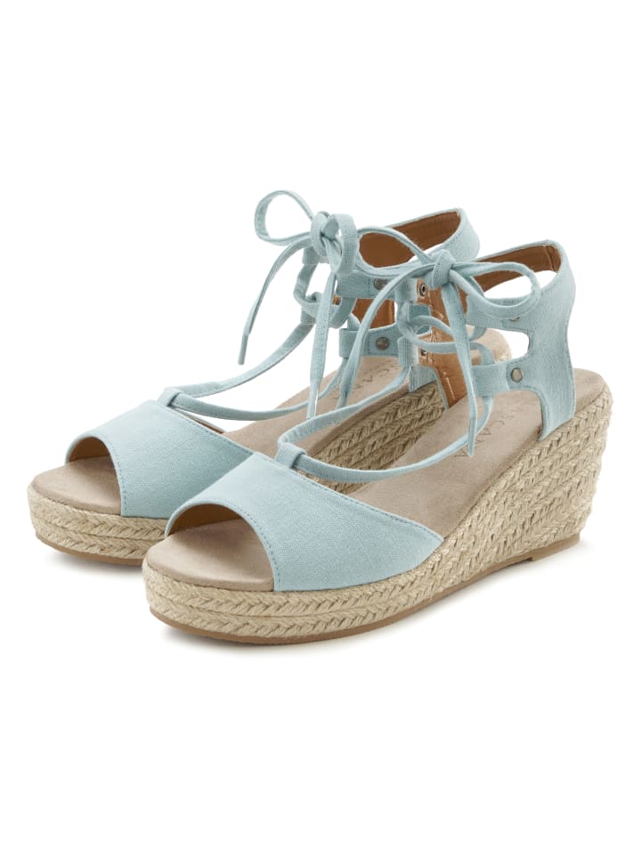 Keilsandalette in eisblau