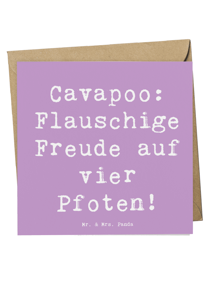 Deluxe Karte Spruch Cavapoo Flauschigkeit mit S... in Lavendeltraum
