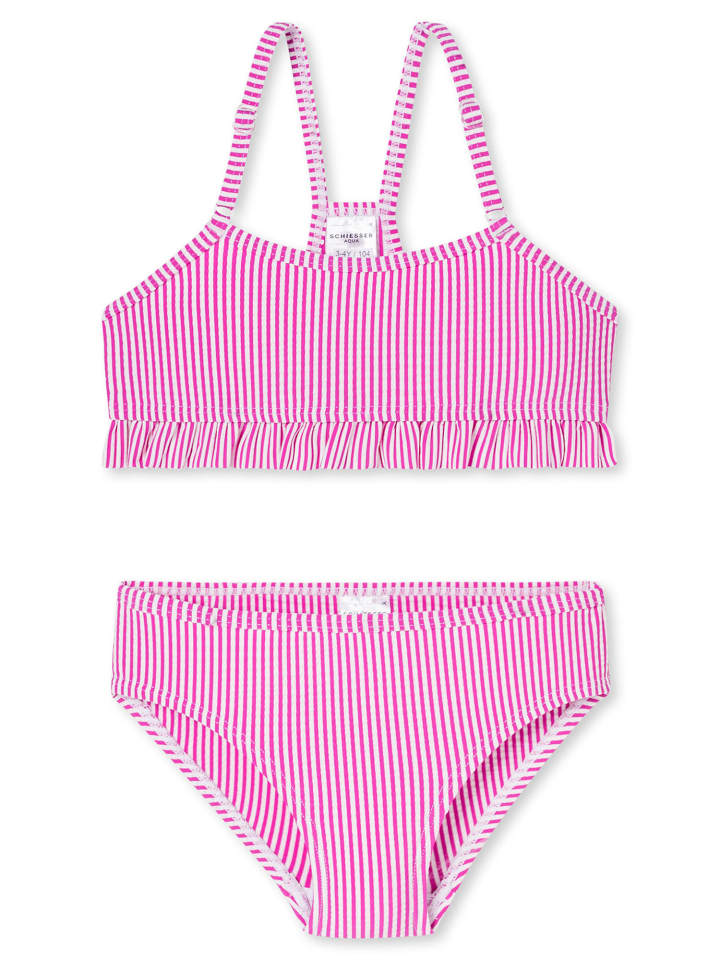 Bustier-Bikini Aqua Kids in Fuchsia