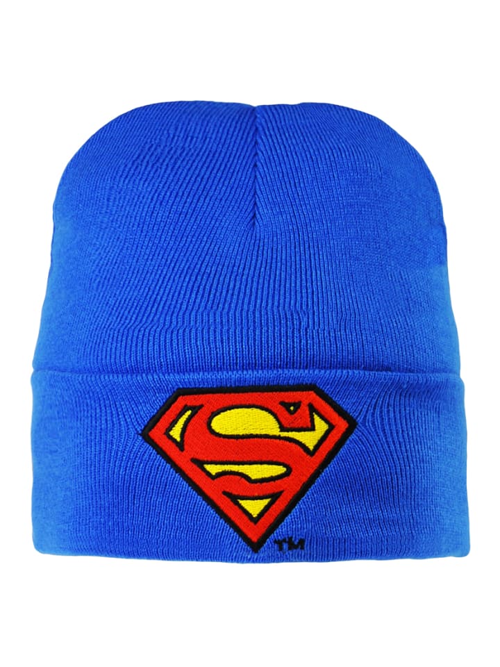 Strickmütze Superman – Logo in blau
