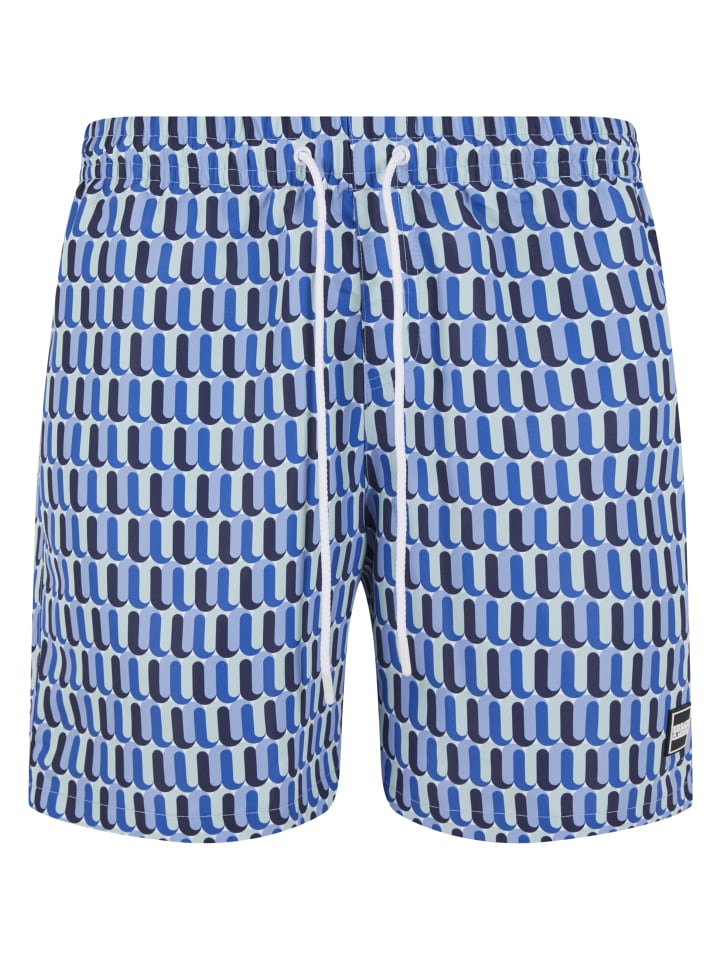 Beachwear - Bottom in blue retro pattern