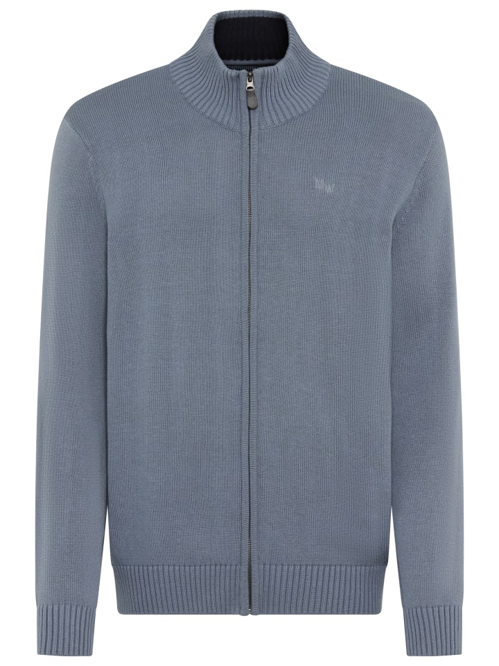 Strickjacke in blaugrau