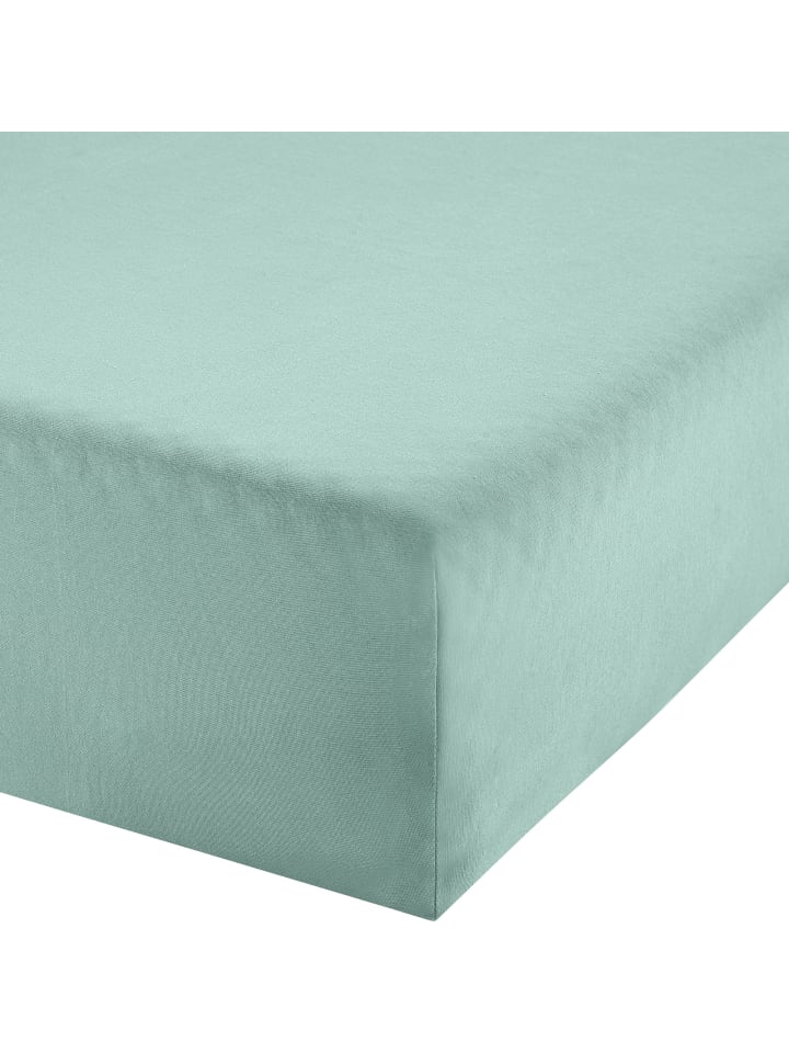 Single-Jersey Boxspring-Spannbettlaken Murnau in mint