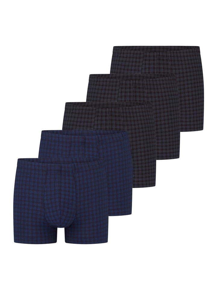 Retro Short / Pant Cotton Casual Cotton in Schwarz / dunkelblau