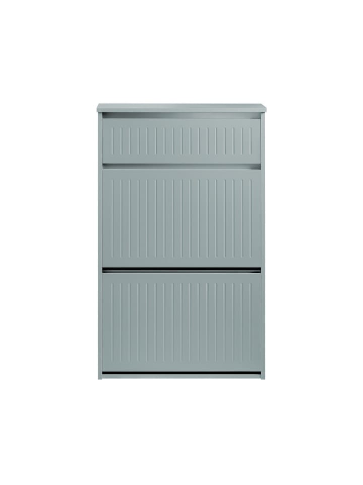 Schuhschrank in Hochglanzgrau - (W) 61 x (H) 26 x (L) 100 cm