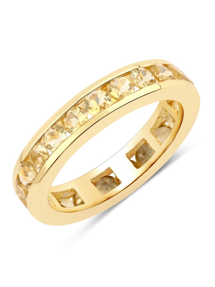 Ring aus Sterling Silber aus Citrin in gelbgold