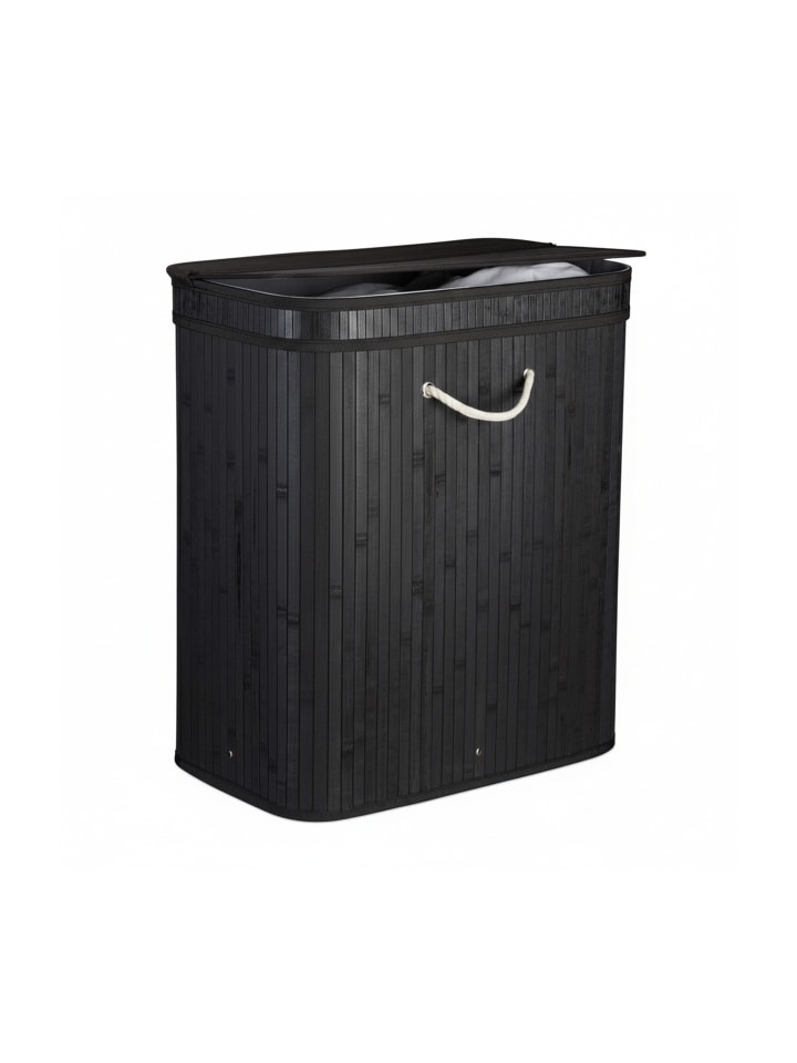 3 x Wäschekorb in Schwarz - (B)55 x (H)63 x (T)35 cm