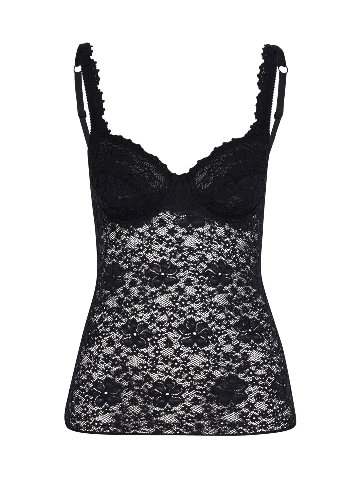 BH-Hemd Millefleurs in Schwarz