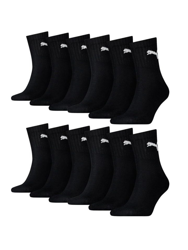 Socken 12 Paar Puma Short Crew in 200 - black