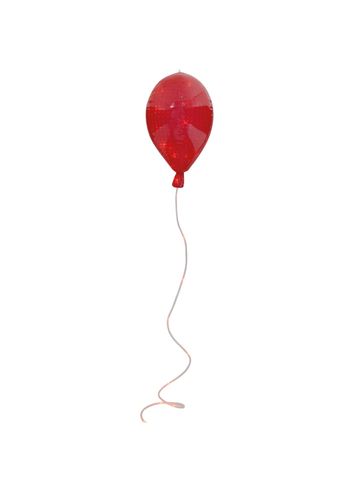 LED Figur "DEKOBALLON" in rot - (L)35 cm x (B)35 cm x (H)50 cm