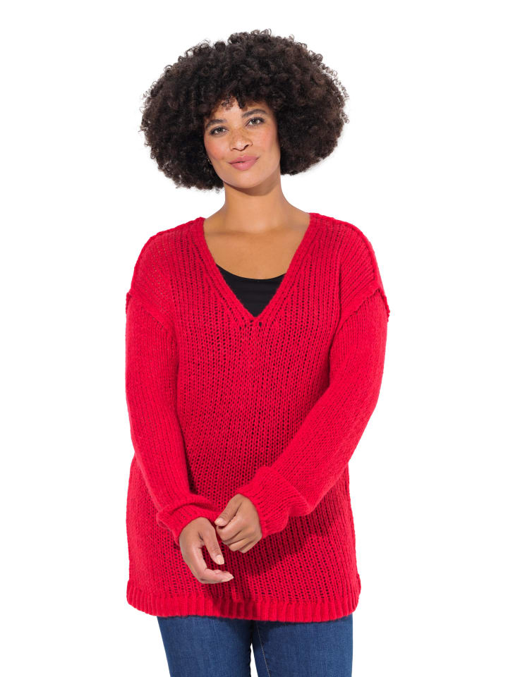 Pullover in salsarot