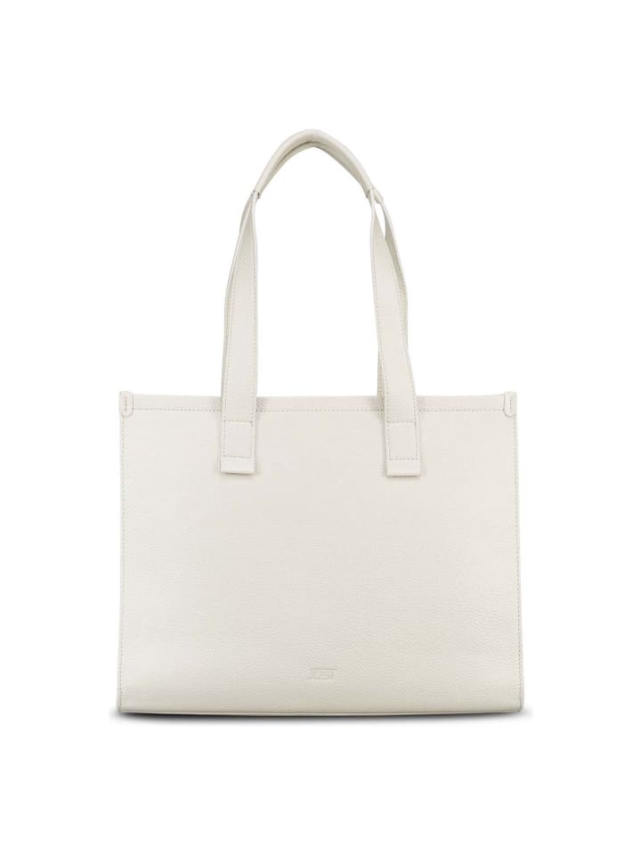 Vika Schultertasche Leder 38 cm offwhite 1