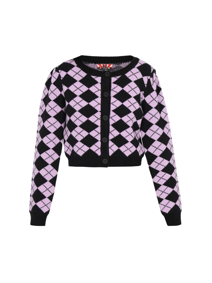 Women Cardigan in black lilac