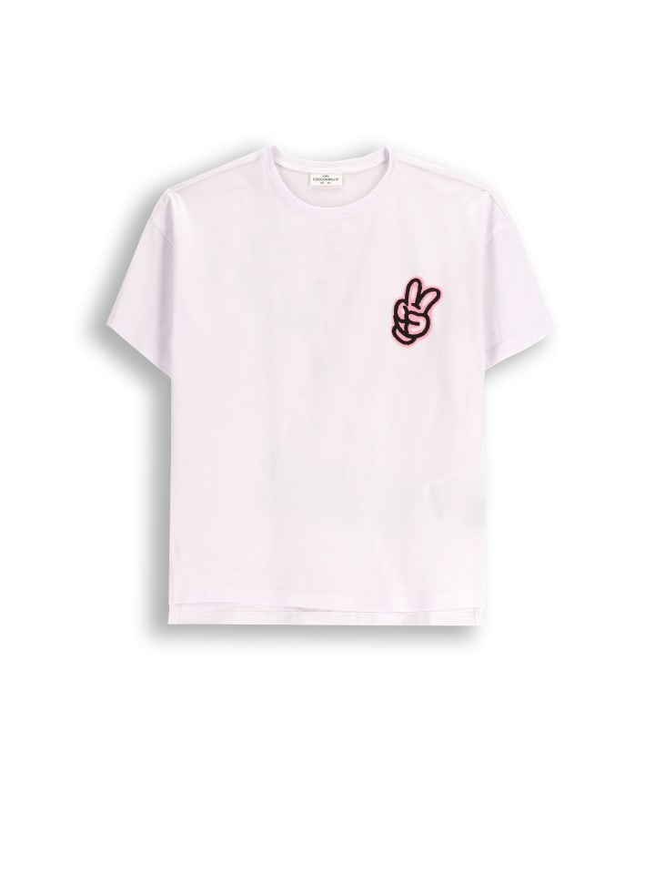 T-Shirt mit kurzen Ärmeln in weiß