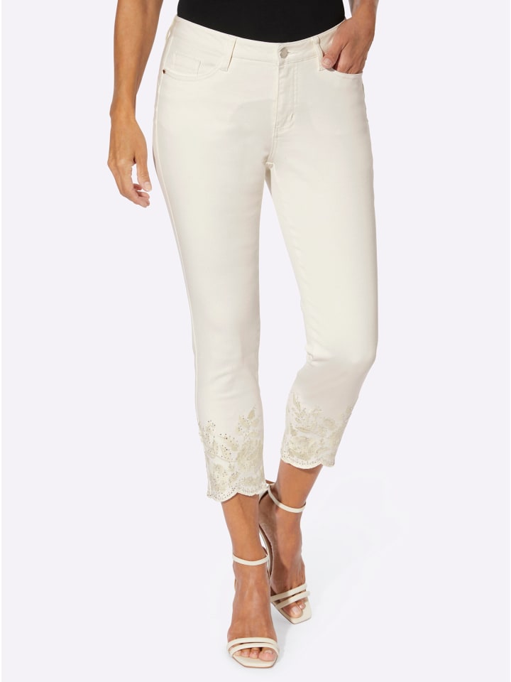 7/8-Jeans in ecru
