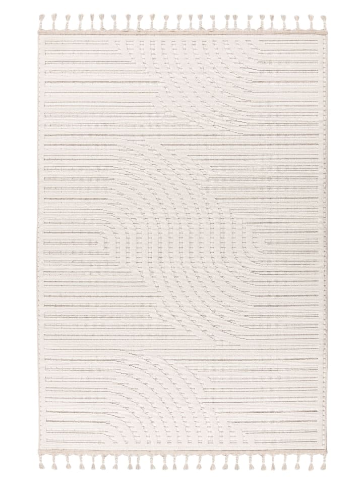 Wohnzimmer Teppich – Kurzflorteppich Reef 225 in creme