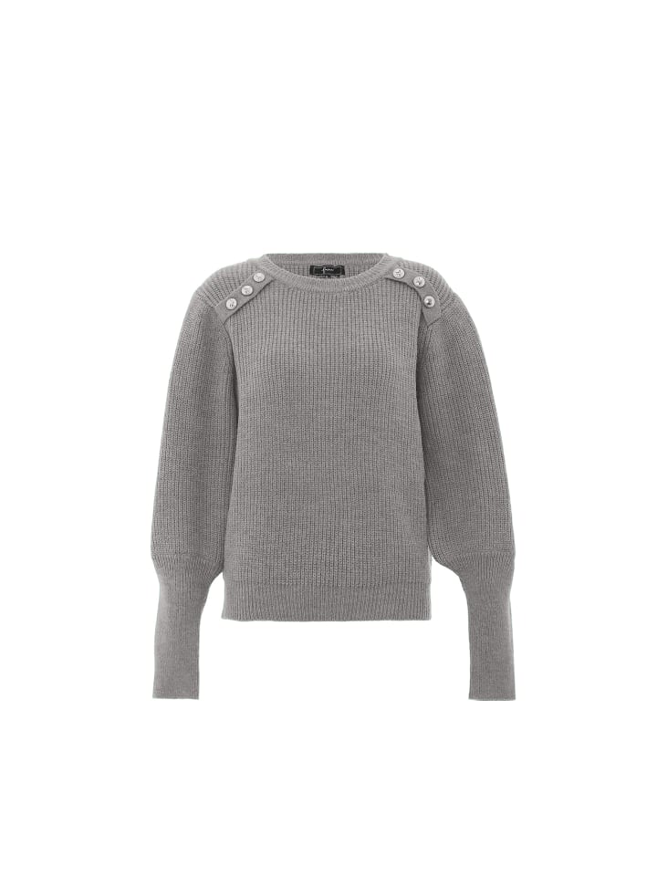 Damen Strickpullover in HELLGRAU MELANGE