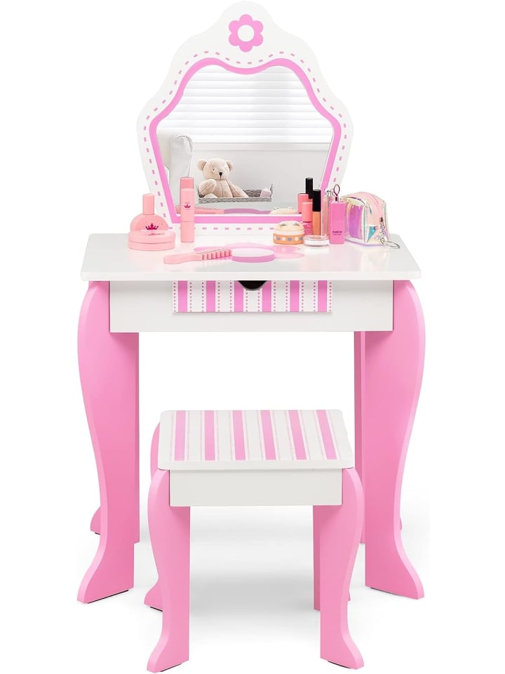 2 in 1 Schminktisch in Rosa
