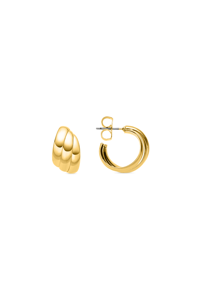 Ohrringe Abeth mit 18 Karat Gelbgold-Finish – 19 mm – ABETH