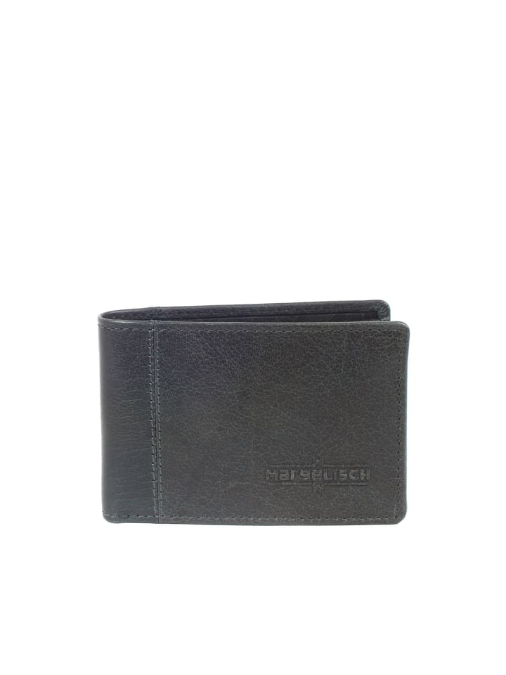 Mini Ledergeldbörse Marcello 2 in steel blue