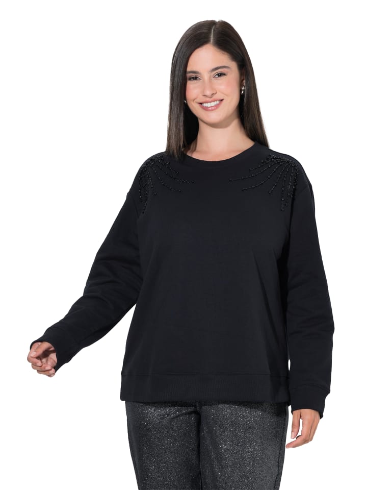 Sweatshirt in schwarz