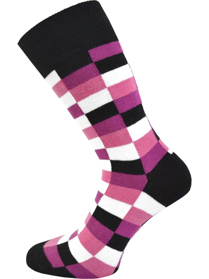 6 Paar Freizeitsocken Square in Lila