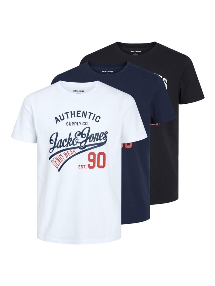 3er-Pack T-shirt in Black