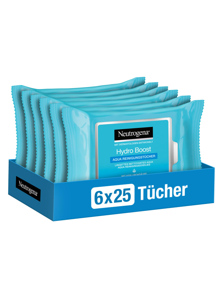 Reinigungstücher "Hydro Boost Aqua" 6er-Pack (6x 25St.)