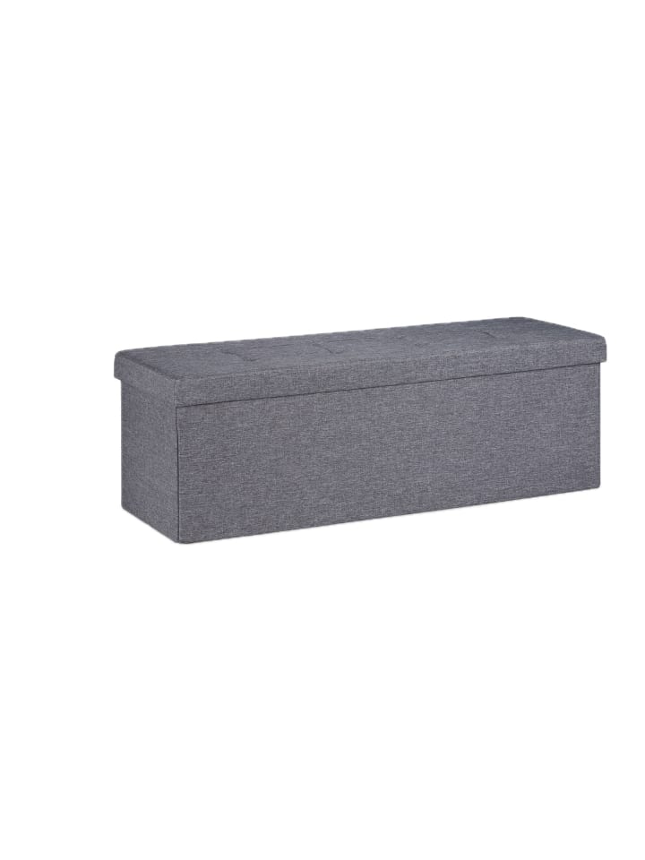 Sitzbank in Dunkelgrau - (B)114 x (H)38,5 x (T)37,5 cm