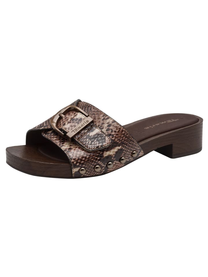 Pantolette in BROWN SNAKE