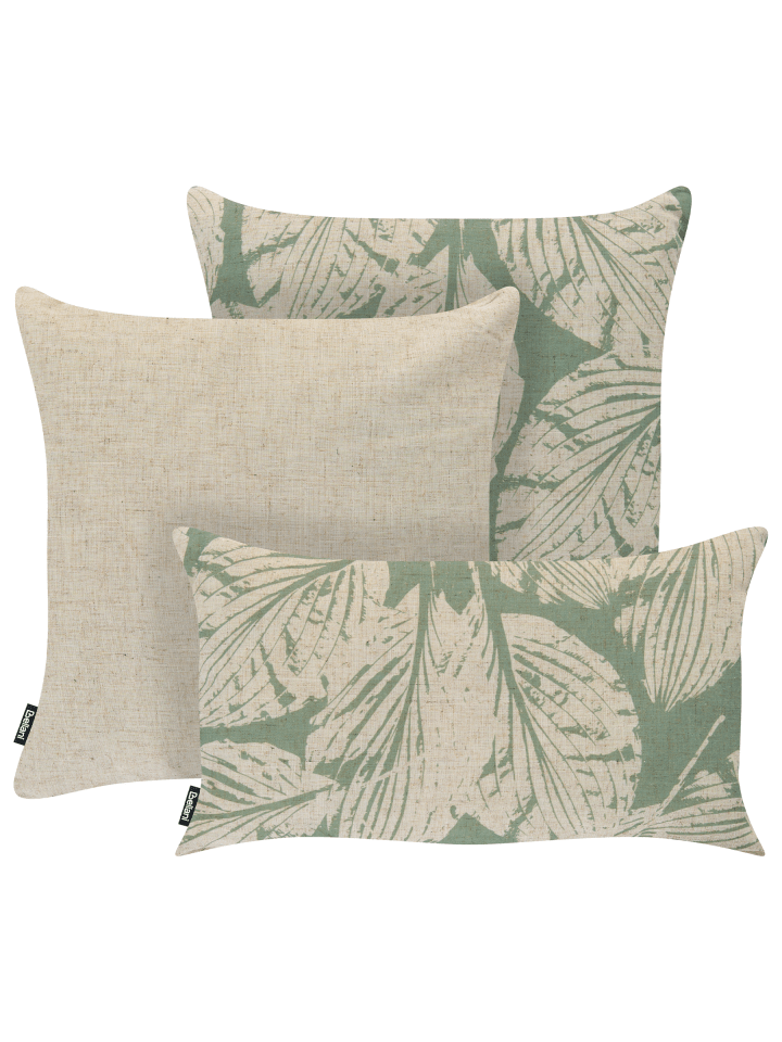 3er-Set Gartenkissen ARENARIA in Beige/Grün