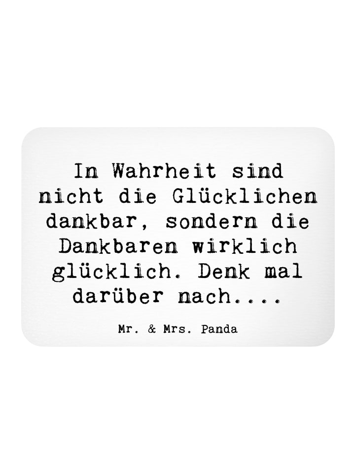 Magnet Spruch Dankbarkeit für kleine Dinge mit ... in Weiß