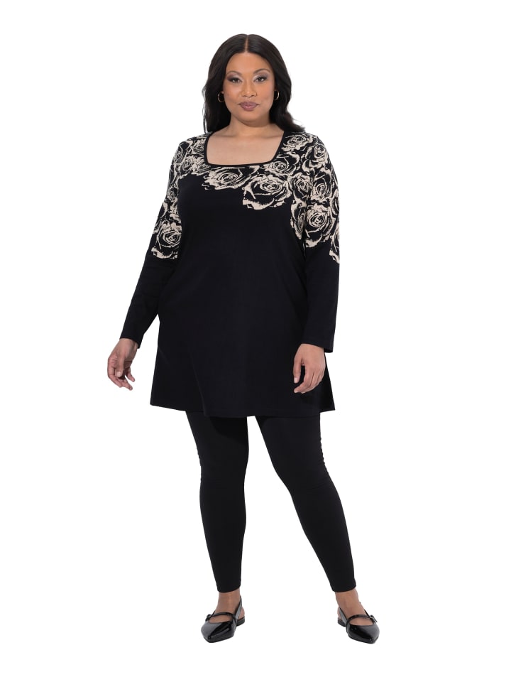 Longshirt in schwarz