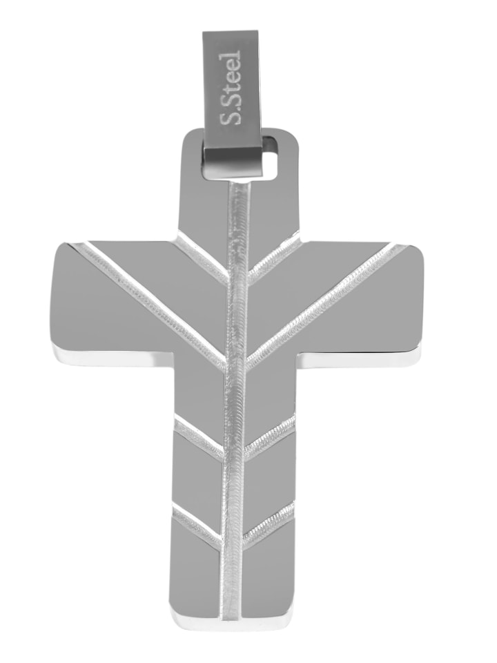 Unisex Anhänger – Kreuz Kreuzanhänger aus Edelstahl in silber