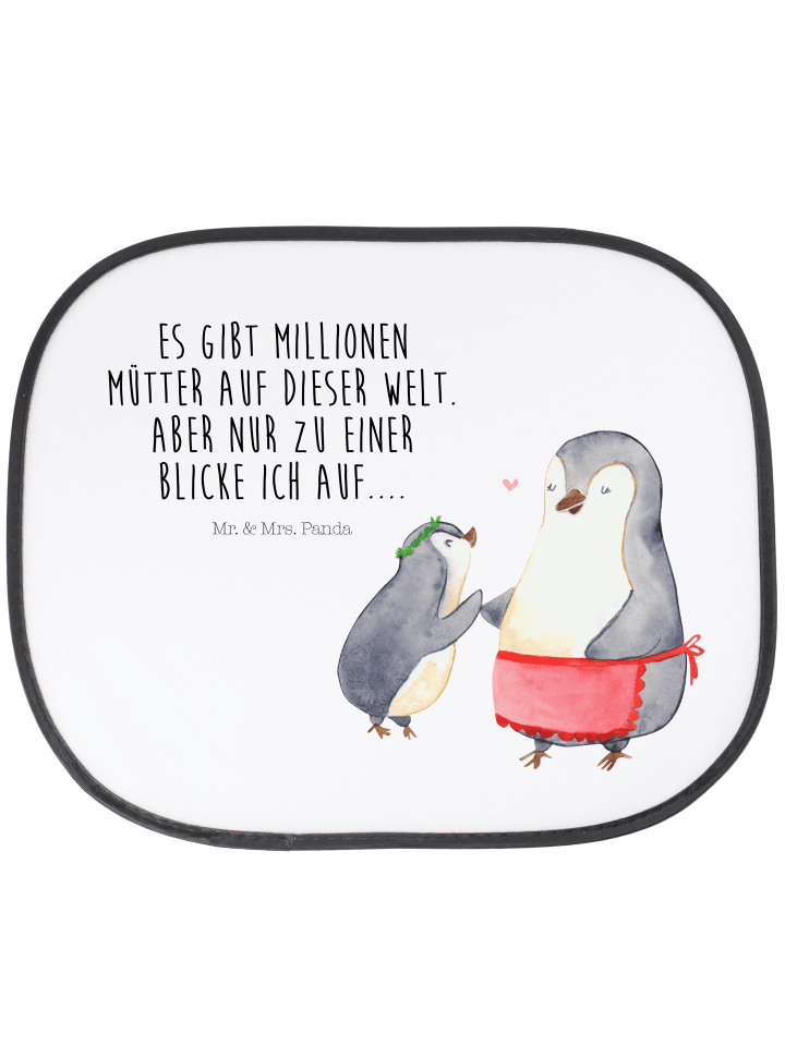 Autoscheibensonnenschutz Pinguin mit Kind mit S... in Weiß