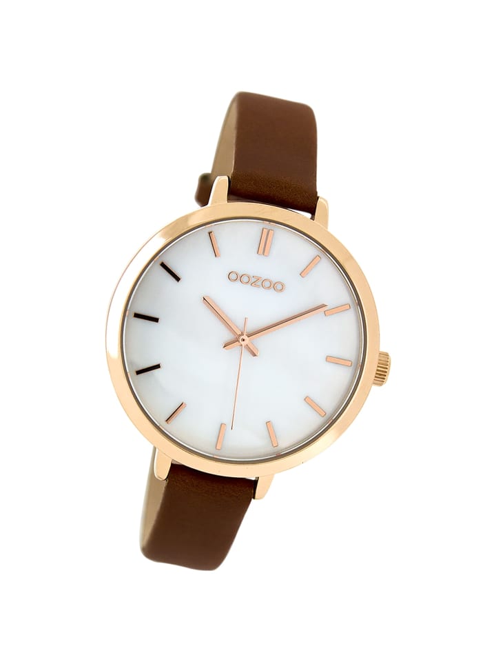 Analog-Armbanduhr Oozoo Timepieces braun mittel (ca. 38mm)