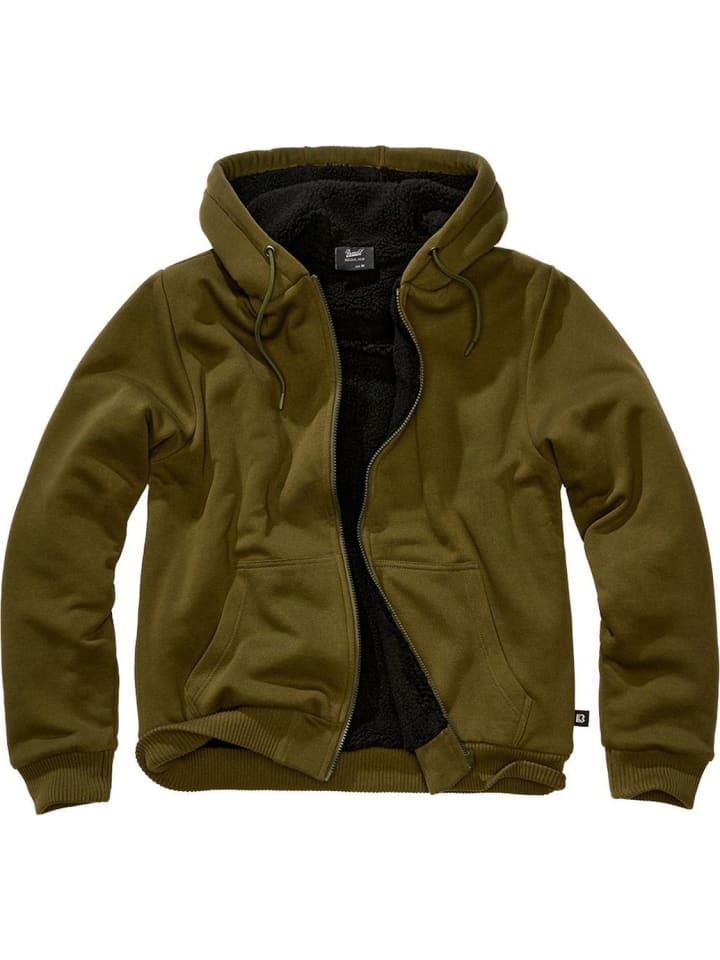 Jacke "Sweatjacket Teddylining" in Grün